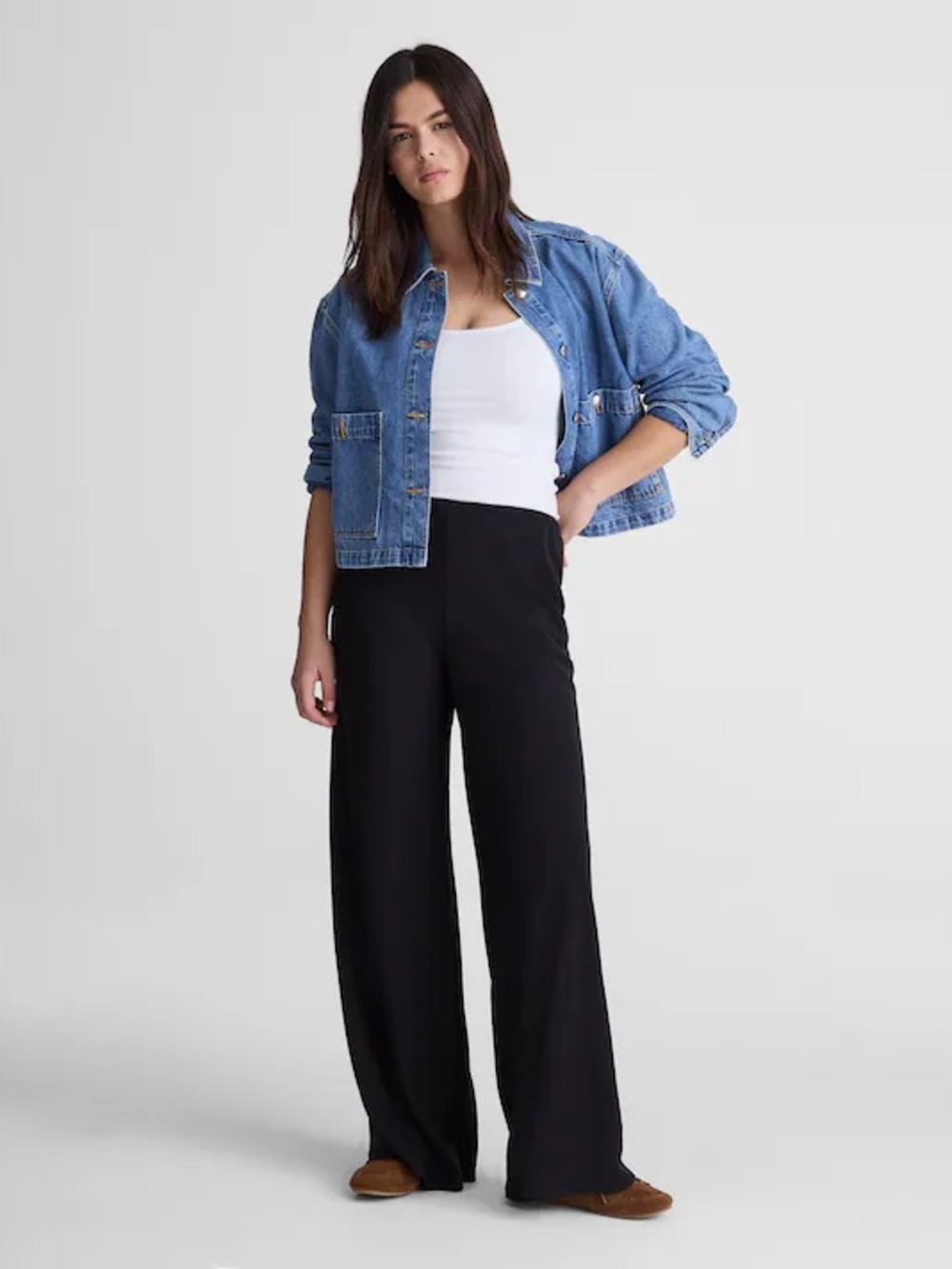 Madewell Pull-On Pants in Crepe Classic Jet Black Size S NWT